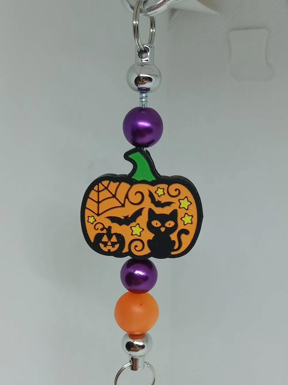 Halloween Pumpkin Cat Keychain Charm And Pen Trick Or Treat NEW